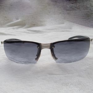 CHANEL Sporty Gray Silver Sunglasses